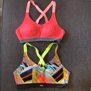 2 colorful Victoria’s Secret sports bras